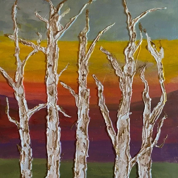 Colorful Abstract Tree Art Canvas - Picture 4 of 7